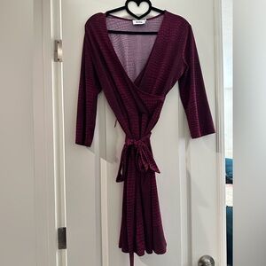 Super cute wrap dress!  Cranberry red PL